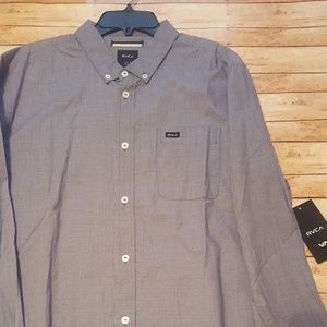 RVCA long sleeve button down plaid
